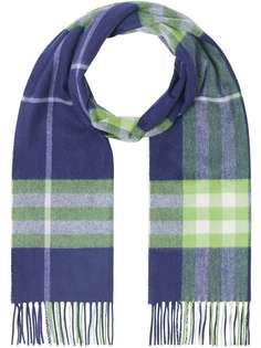Burberry клетчатый шарф с бахромой