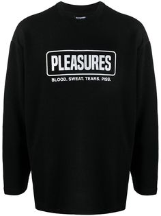 Pleasures джемпер в рубчик с логотипом