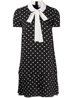 RedValentino платье в горох с короткими рукавами