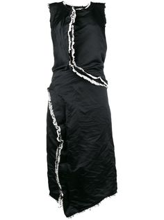 Comme Des Garçons frayed ruffled trim dress