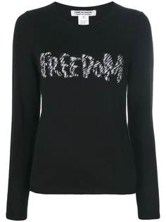 Comme Des Garçons Comme Des Garçons джемпер с вышивкой Freedom