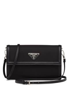 Prada мини-сумка с нашивкой-логотипом