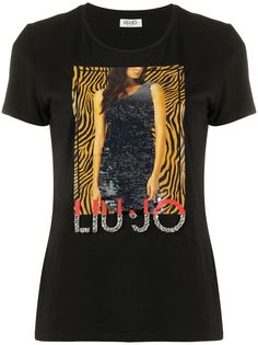 LIU JO футболка с круглым вырезом и графичным принтом