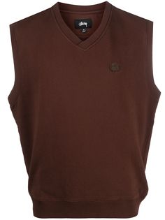 Stussy жилет с вышитым логотипом