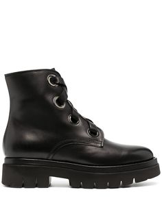 Santoni ботинки в стиле милитари на шнуровке