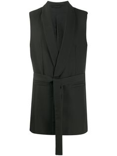 Ann Demeulemeester длинный жилет с поясом