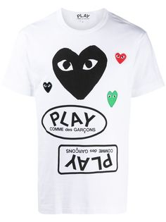 Comme Des Garçons Play футболка с принтом