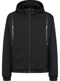 Fendi куртка с капюшоном и логотипом