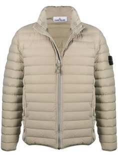 Stone Island пуховик с нашивкой-логотипом