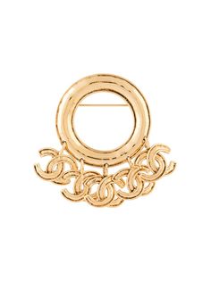 Chanel Pre-Owned брошь 1994-го года с логотипом CC