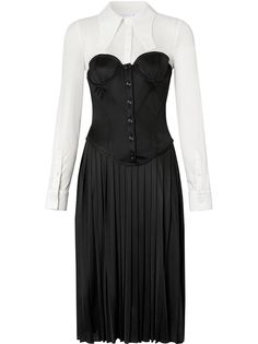 Burberry плиссированное двухцветное платье