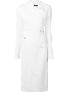 Proenza Schouler MATTE VISCOSE CREPE LONG SLEEVE DRESS