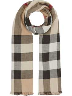 Burberry двусторонний шарф в клетку