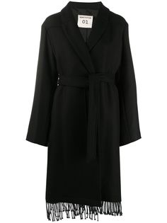 Semicouture пальто с бахромой