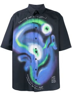 Marcelo Burlon County of Milan MAD FACE SHIRT