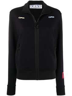 Off-White толстовка на молнии с логотипом