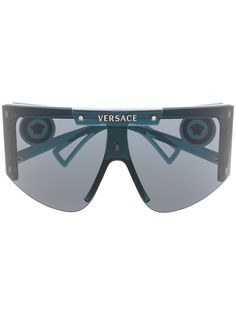 Versace Eyewear солнцезащитные очки-маска Medusina Icon