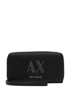 Armani Exchange кошелек из зернистой кожи с круговой молнией