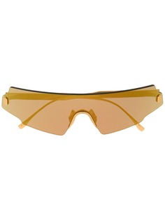 Fendi Eyewear солнцезащитные очки в массивной оправе с логотипом FF
