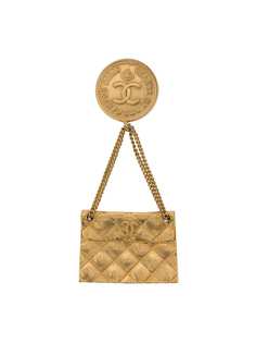 Chanel Pre-Owned брошь в форме сумки