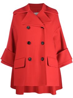 LANVIN двубортное пальто А-силуэта