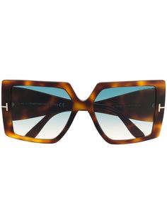 Tom Ford Eyewear солнцезащитные очки Quinn в массивной оправе