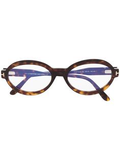 Tom Ford Eyewear очки в овальной оправе черепаховой расцветки