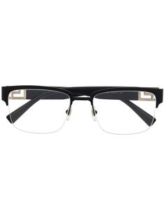 Versace Eyewear очки Greca в прямоугольной полуободковой оправе