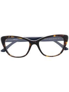 Prada Eyewear очки в оправе кошачий глаз черепаховой расцветки