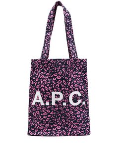 A.P.C. сумка-тоут с леопардовым принтом