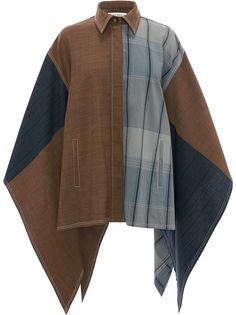 JW Anderson patchwork asymmetric peacoat
