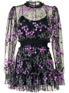 Alice McCall прозрачный комбинезон с цветочной вышивкой