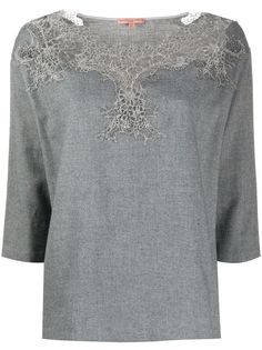 Ermanno Scervino блузка с кружевом