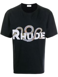 Rhude футболка с принтом