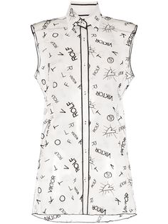 Viktor & Rolf sheer logo print shirt