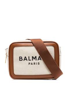 Balmain two-tone logo print belt bag