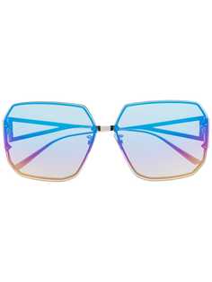 Bottega Veneta Eyewear солнцезащитные очки в массивной оправе