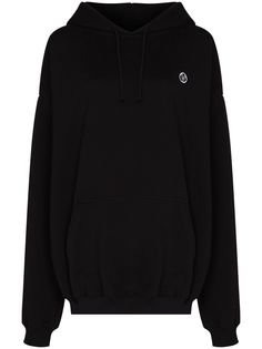 Vetements oversized side tape logo hoodie