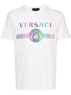 Versace футболка с вышитым логотипом