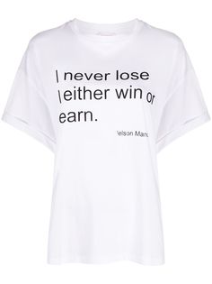 Stella Jean футболка Nelson Mandela с надписью