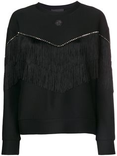 Philipp Plein толстовка с декором из бахромы