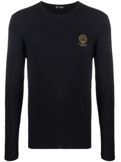 Versace футболка с длинными рукавами и логотипом