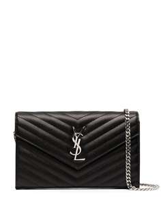 Saint Laurent кошелек с ремнем-цепочкой и монограммой