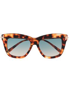 Tom Ford Eyewear солнцезащитные очки в квадратной оправе черепаховой расцветки