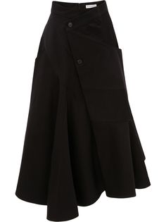 JW Anderson wrap-effect flared skirt