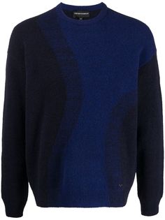 Emporio Armani джемпер с контрастной вставкой