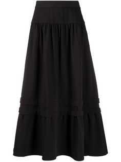 MM6 Maison Margiela ярусная юбка с завышенной талией