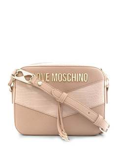 Love Moschino сумка через плечо с контрастной вставкой и логотипом