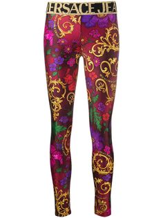 Versace Jeans Couture легинсы средней посадки с принтом Barocco