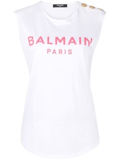 Balmain топ с логотипом